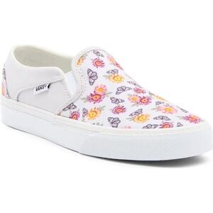 Vans Floral Butterfly Slip-On Sneakers